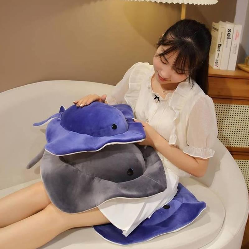 New 2023 Pop Bear Ocean Series Fish Stingray Plush Toy Doll Pillow For Kids