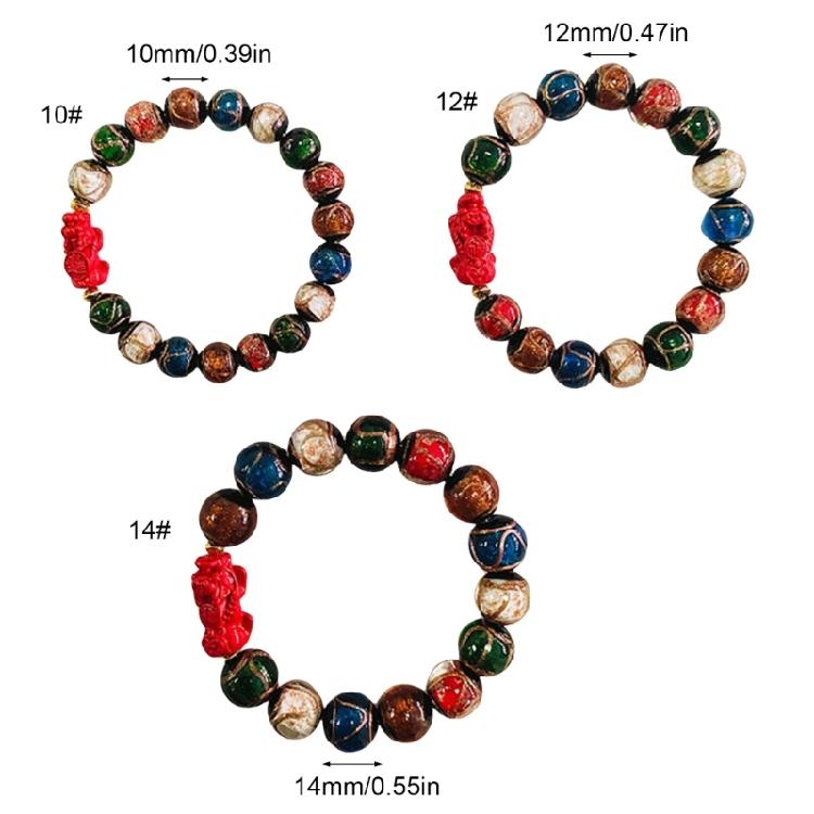 Fashionable Glass Beaded Bracelet Wealth Attracting Hand String Handmade Wrist Jewelry Gift for Friend and Family
