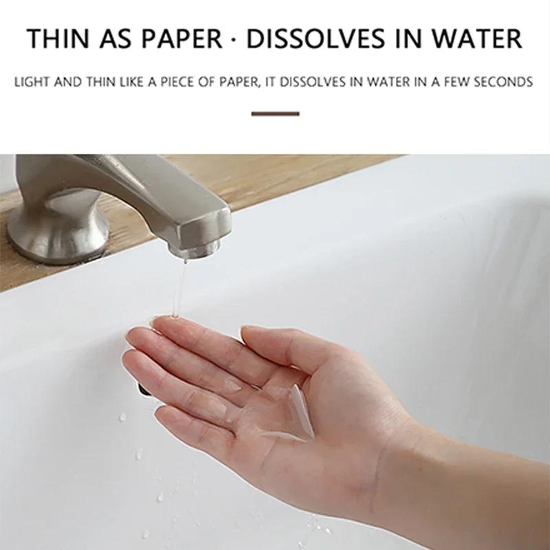 150Pcs Cute Travel Portable Soap Paper Outdoor Disposable Soap Flakes Hand Washing Mini Soap Pieces Boxed