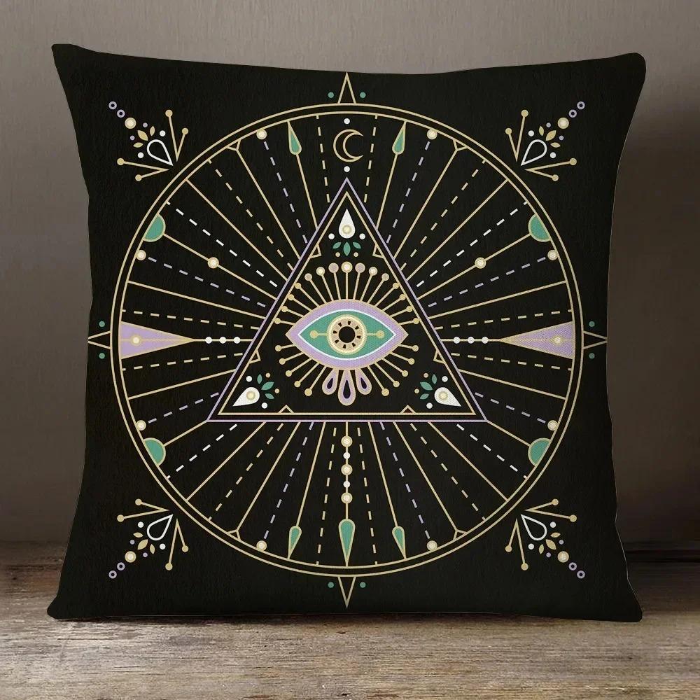 

Housse de coussin grise turque mauvais œil Hamsa, taie d oreiller, декоративный имприме для канапе 60x60cm