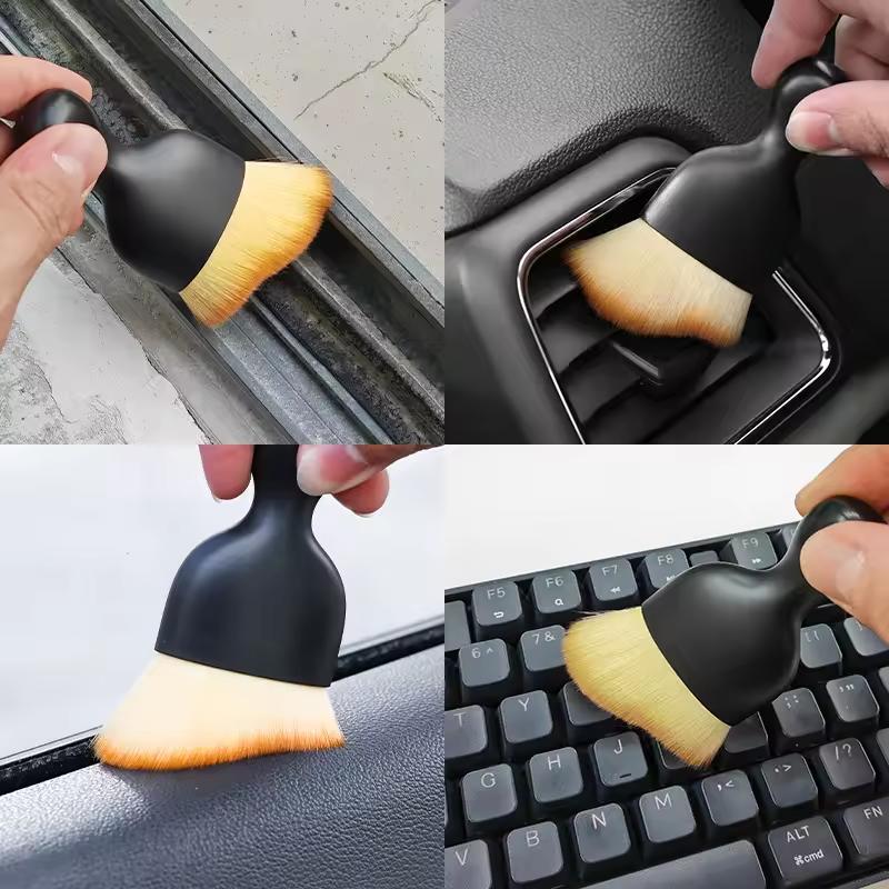 1pcs Center Console Clean Tool Air Outlet Vent Dashboard Cleaning Soft Brush Crevice Dusting Car Detailing