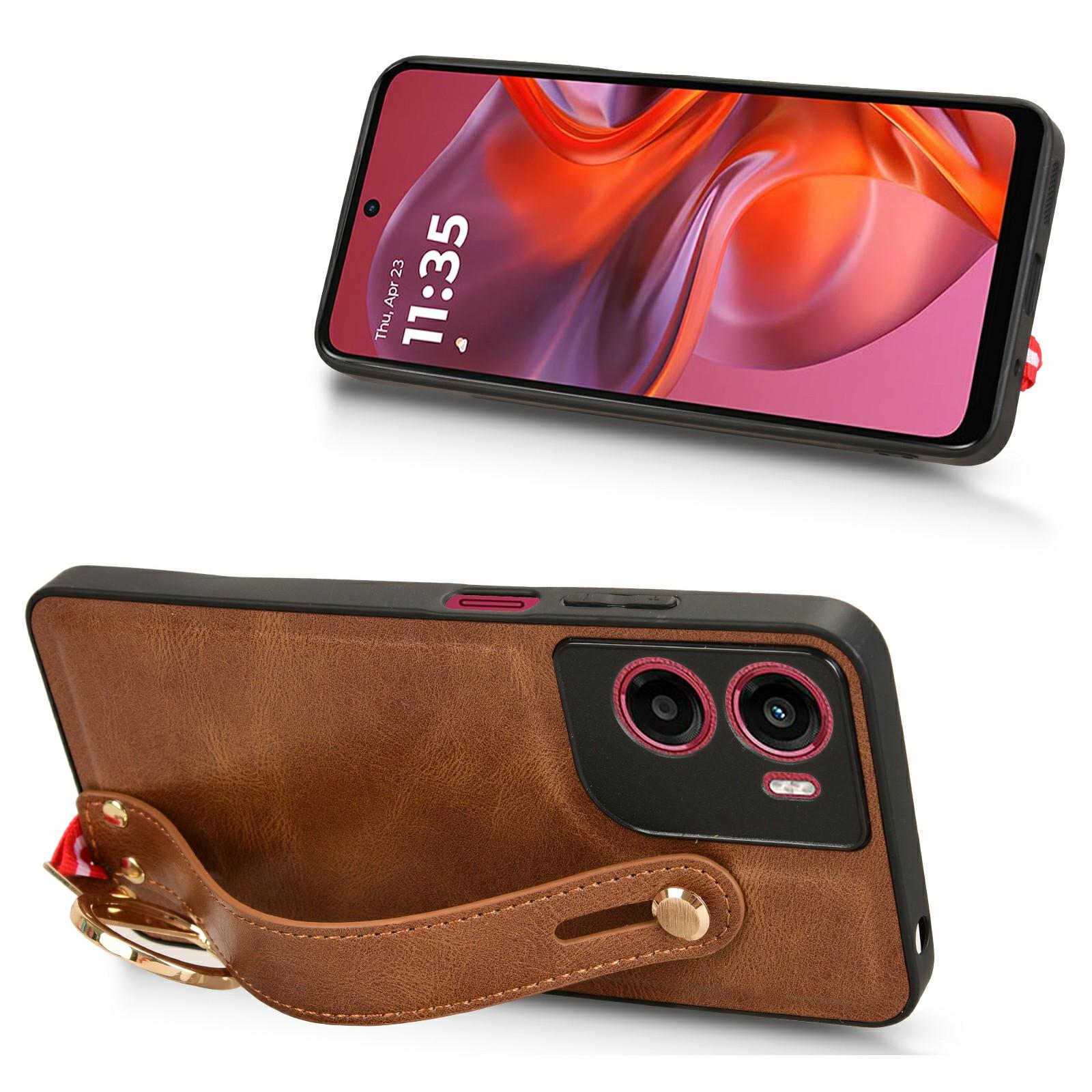 

Чохол для Motorola Moto G05 4G/E15 4G із підставкою, шкіряний + ПК + ТПУ, з відкривачкою для пляшок Green