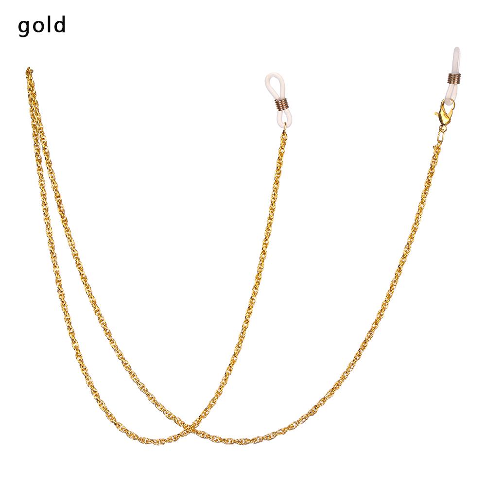 Fashion Anti Slip Metal Reading Glasses Chain for Women Sunglasses Cords Eyeglass Lanyard Hold Straps Gold Silver Black Necklace