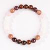 Festive Gifts Warm Pink And Red Tone Natural Stone Beaded Bracelet Fashion Jewelry For Unisex Daily Wear Stylish And Easy To Match Accessory