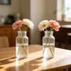 Yousheng Small Vases for Flowers, Mini Clear Glass Bud Vases, Mini Flower Vase for Wedding Table Centerpiece Home Decor,