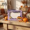 Fall Seasonal Home Accents Halloween Wooden Photo Frame, Double Layer Wood Tabletop Picture Holder, Creative Autumn Housewarming Gifts Display