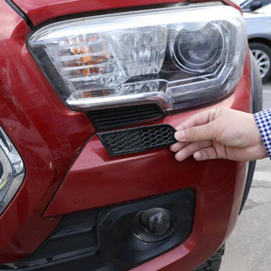 For Toyota Tacoma 2016- Carbon Front Bumper Headlight Lamp Below Cover Trim