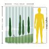 Elegant Landscape Shower Curtain with Minimalist Design - Ideal for Modern Bathrooms Waterproof  Durable  Non Transparent