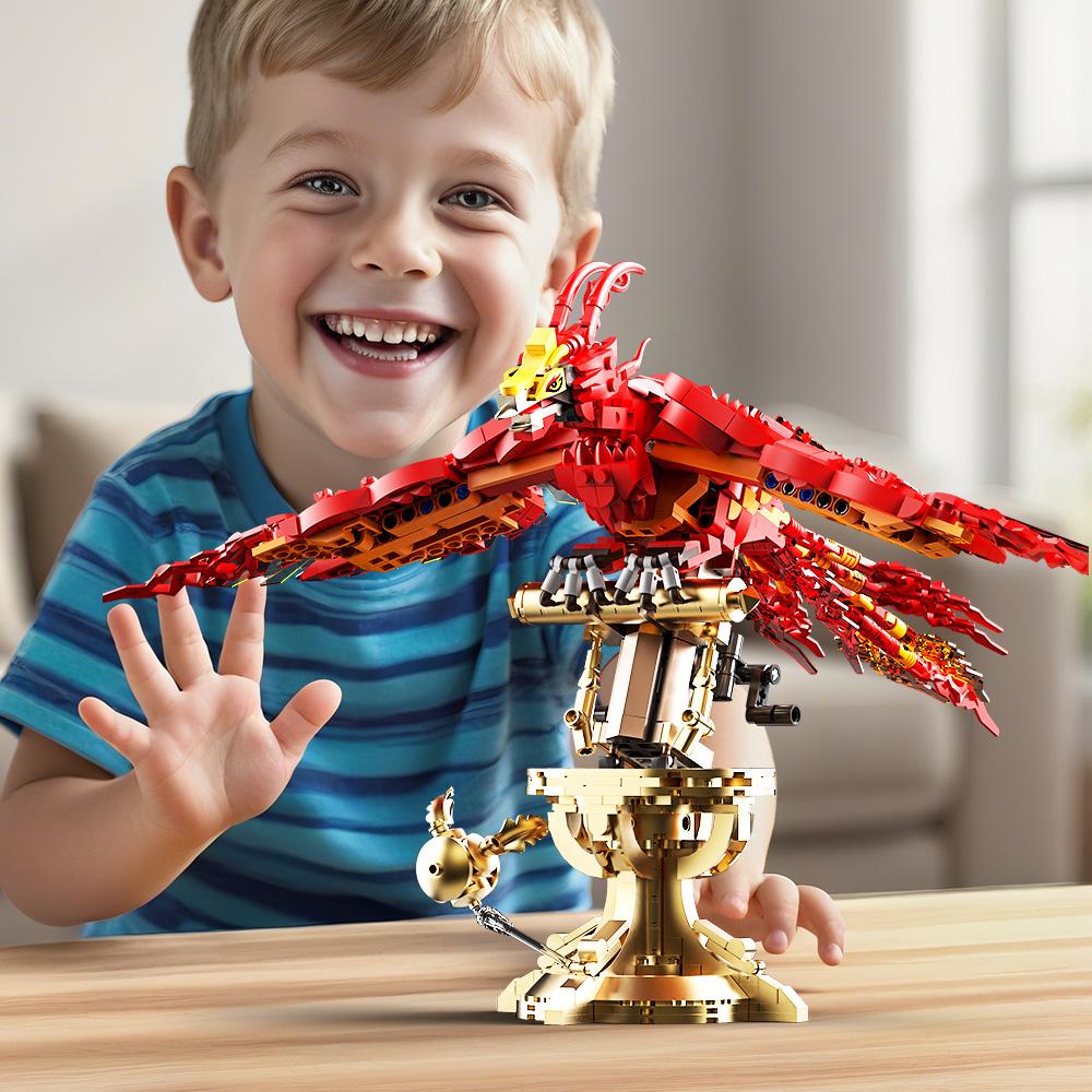 High-Quality 938Pcs High-Quality Fire High-Quality Phoenix High-Quality Building High-Quality Blocks High-Quality Assembly High-Quality Fly