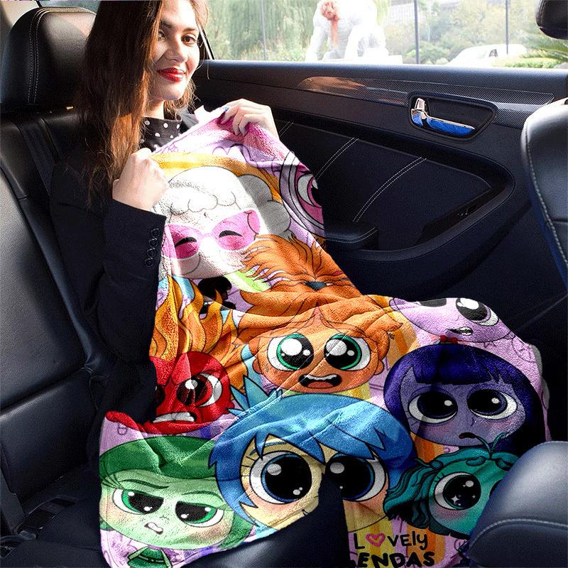 1pc Inside Out Printing Blanket - Soft, All-Season Throw for Office Blanket,  | Personalized Gift with Adorable Cartoon Design