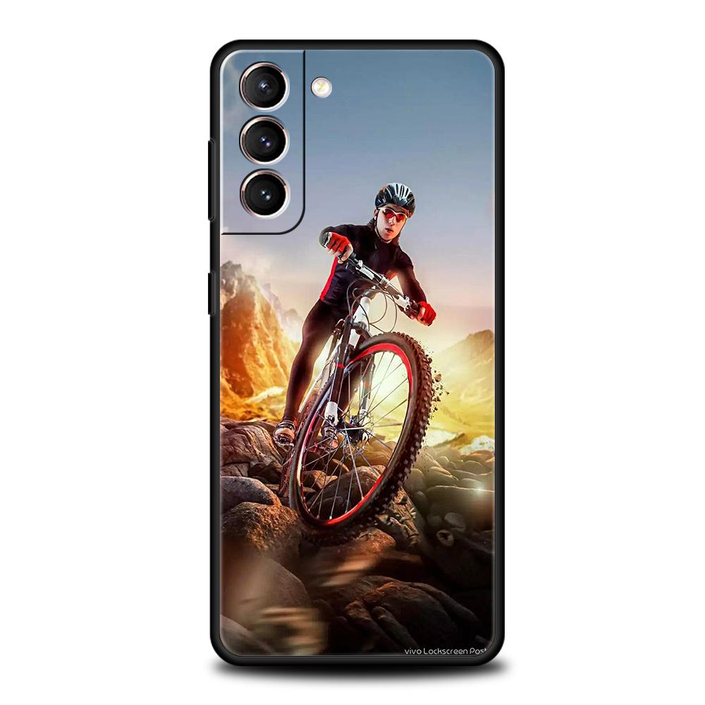 

Чехол для телефона Samsung Galaxy S25/S24/S23/S22/S20/S21/FE/Ultra/S10/S10E/S9/Plus/5G Мягкий ТПУ Чехол-оболочка BIKE Велоспорт Искусство Capas Samsung S25