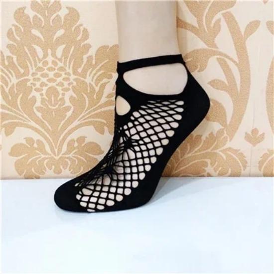 Elegant Women Lovely Girls Summer Fashion Sexy Lady Soft Black Lace Ruffle Fishnet Mesh Short Ankle Socks Ultrathin