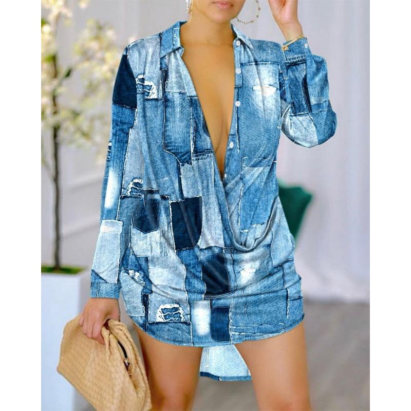 YYFS Women's Fashion Casual Spring Fall Long Sleeve POLO Neck Blouses & Shirts