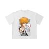 260 GSM Double Yarn 32 Count 100% Cotton Bleach V5 Ichigo Print Unisex Heavy Cotton T Shirt