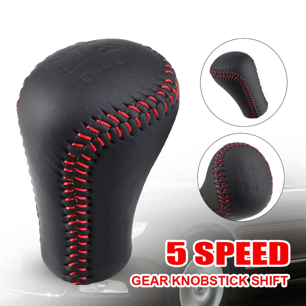 5 Speed Leather Gear Shift Knob Universal Gear Shift Lever For Toyota Trd Manual Transmission Automatic Gear Level Knob Shift