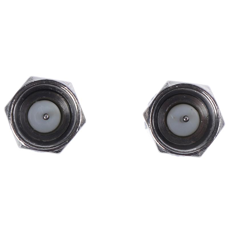 2 Pcs F Type Male Plug Connector Socket To Rf Coax Tv Aerial Female Rf Adapters