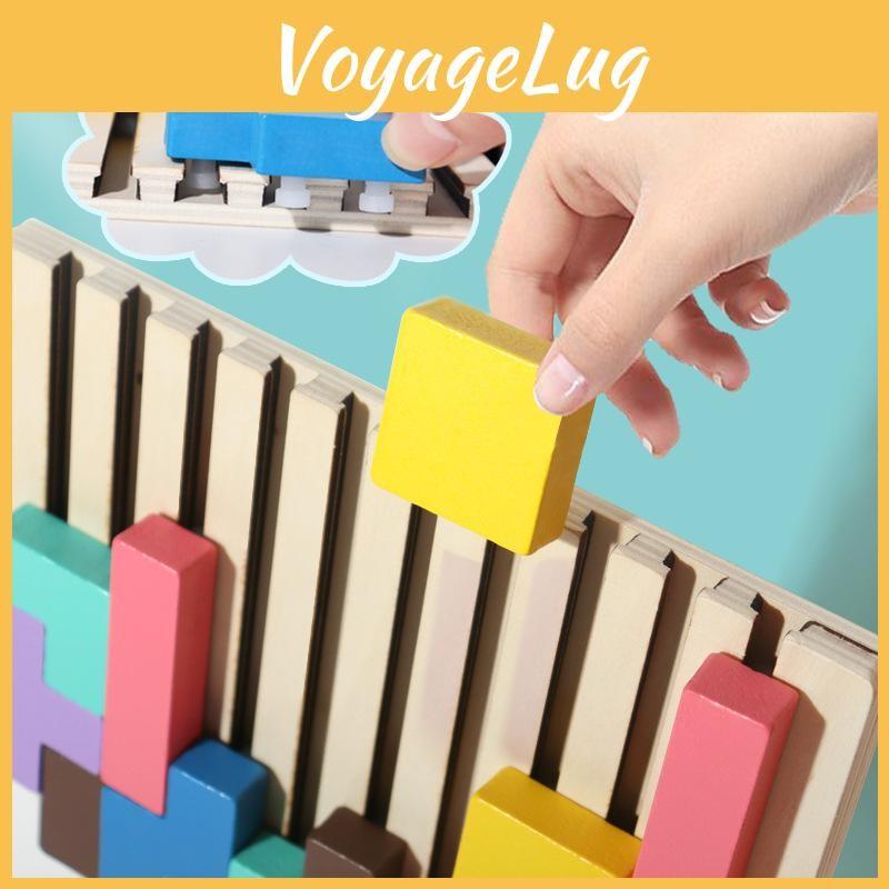 Playset Wooden Tetris Toy For Kids Learning And Development Gift Children For
