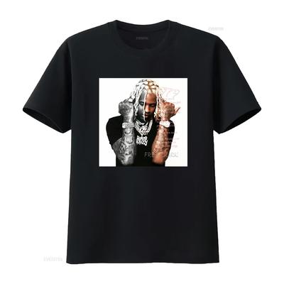 Lil Durk T Shirt Heavy Cotton Free Design Hip Hop Style Vintage Washed Streetwear Versatile Slightly Stretched Soft
