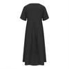 Summer Dresses For Women Boho Maxi Dress Short Sleeve V Neck Dresses Fashion Dress with Pockets