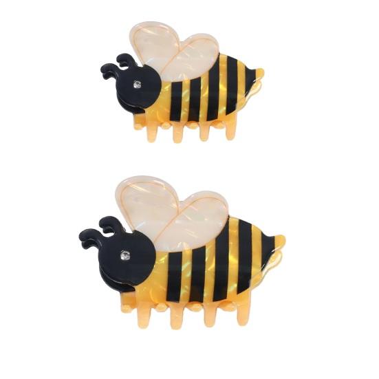 Hair Claw Cartoon Bee Shape Back Head Hair Clip Anti-slip Teeth Strong Grip Shower Hair Clamp Versatile Use Hair Accessory