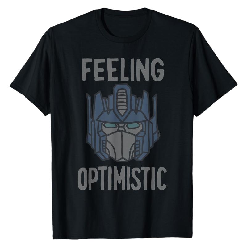 

2026 Transformers TShirt Optimus Prime Feeling Optimistic Printed Crew Neck Cotton Soft Comfy Trendy Urban Fashion Tops M