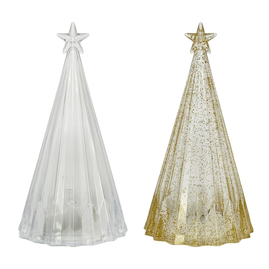 Christmas Tree Crystal Star Lights Party Romantic Snowy Mountain Holiday Gifts LED Warm White Iceberg Lighting Table Decoration