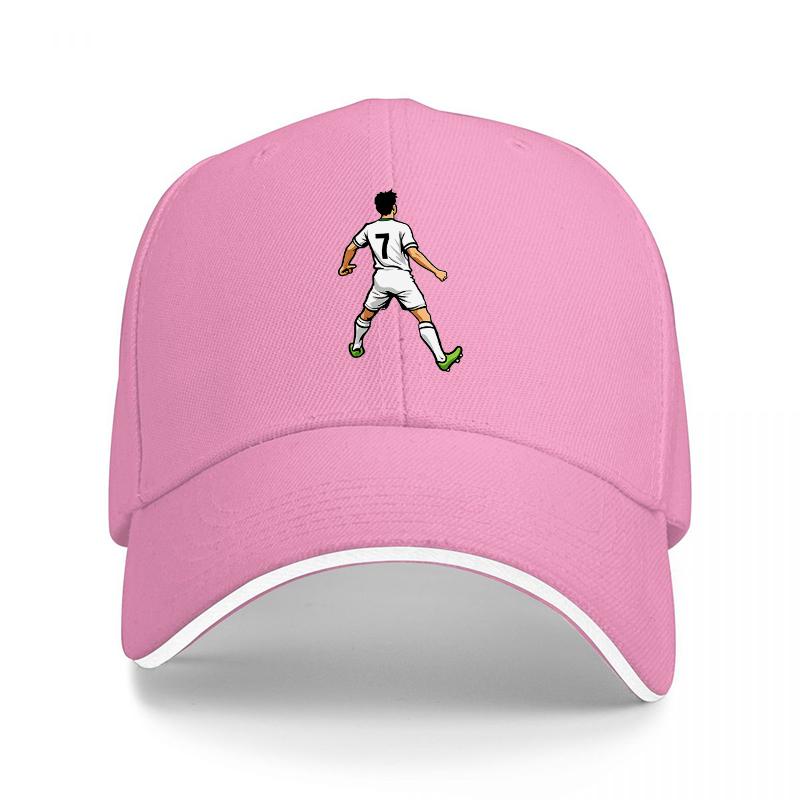 Football Player Number  Black Baseball Cap with White Trim and Dynamic Design for Sports Fans and Casual Wear