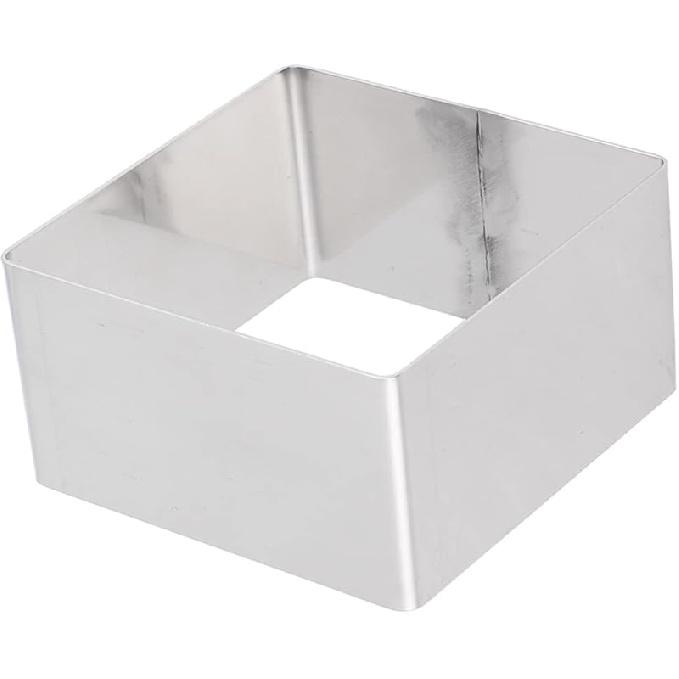 BESTonZON 17 Inch Square Mousse Mold, Non-Stick Seamless Stainless Steel Cake Ring, Baking Supplies, Cutter, Kitchen Pie Mold for Home Baking