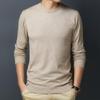 Dünner Pullover mittleren Alters Herren Rundhals Langarm-T-Shirt Pullover Trendy Frühling und Herbst Jugendpullover Herren Wollpullover