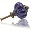 8pcs Cobalt Blue Ceramic Knobs, Pumpkin Cabinet Knobs, Vintage Dresser Knobs, Vintage Drawer Pulls with Screws for Closet Drawers Cupboard Cabinets