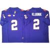 Clemson Tigers Football Jersey Retro College Style Embroidered Team Uniform Men