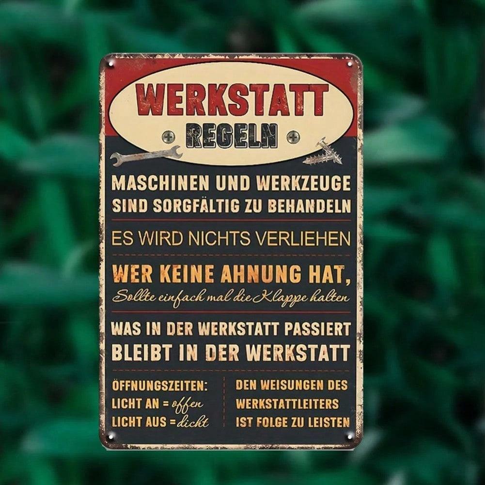 Vintage Workshop Metal Tin Signs Home Decor Wall Art 8x12 Inches