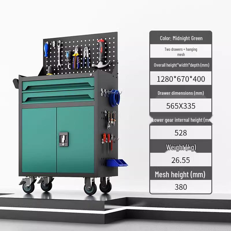 Heavy-duty Multi-layer Mobile Auto Repair Trolley with Drawers