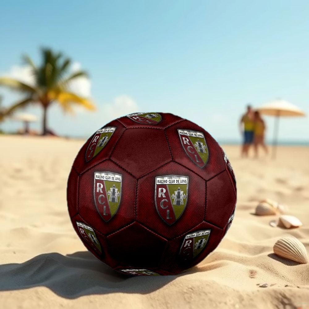 RC Lens Size 5 Soccer Ball, Machine-Stitched PVC, Durable & High Bounce, All Ages Fit, fan merchandise, matches & outdoor use.