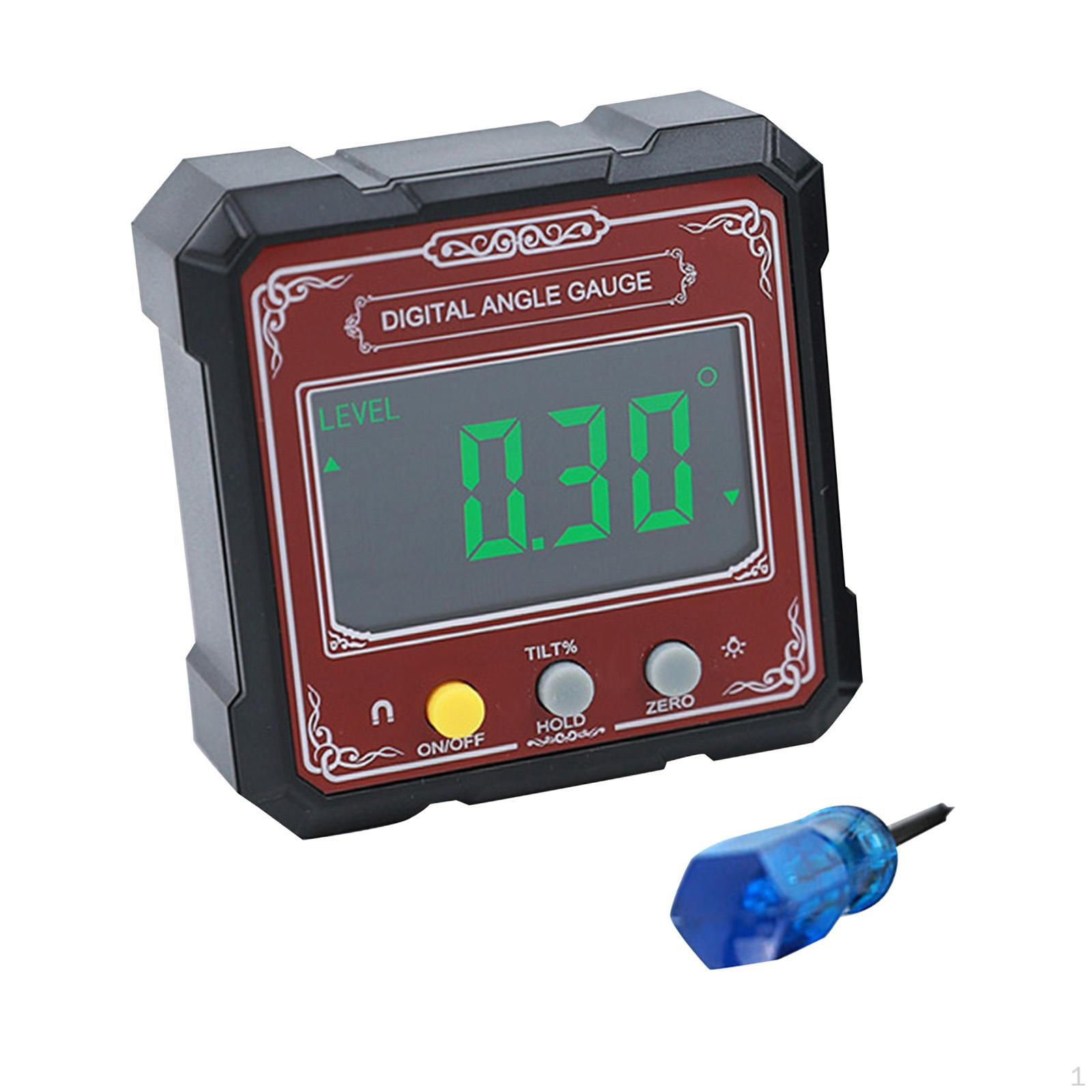 

Цифровой угломер Инклинометр Электронный уровень Функция удержания данных для красный