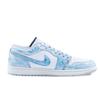 Jordan Air Jordan 1 Ocean's Heart Abrasion Resistant Low Top Vintage Basketball Shoes Unisex Sky Blue FQ7687-300(Team836-)
