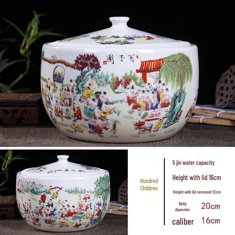 Jingdezhen Ceramic Storage Jar with Lid