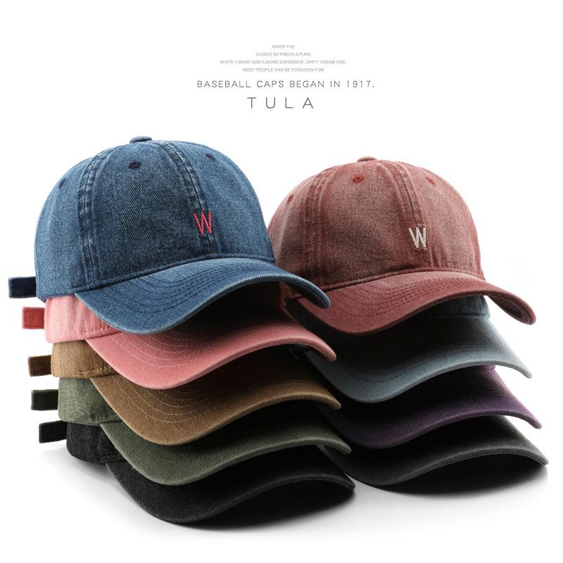 Baseball Cap Retro Male Personality Street Shade Sun Hat Outdoor Denim Alphabet Embroidered Cap