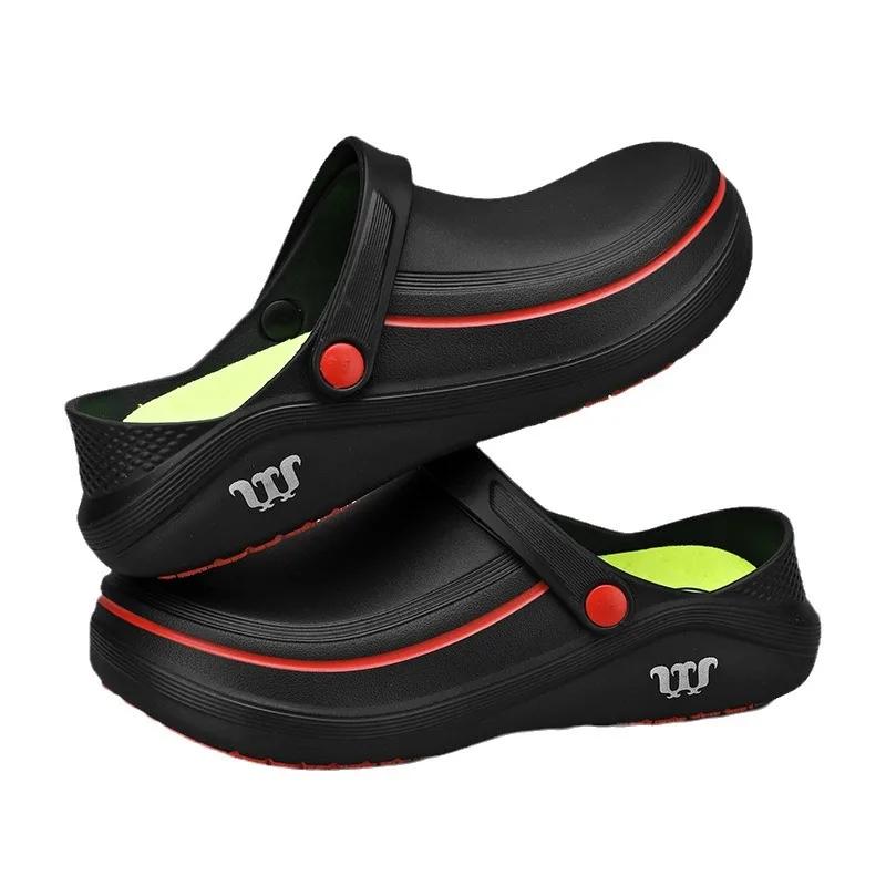 Fashion 2025 Men's Anti-slip Sandals Chef Shoes Men Working shoes waterproof fashion Garden Shoes Clogs For Beach Slippers