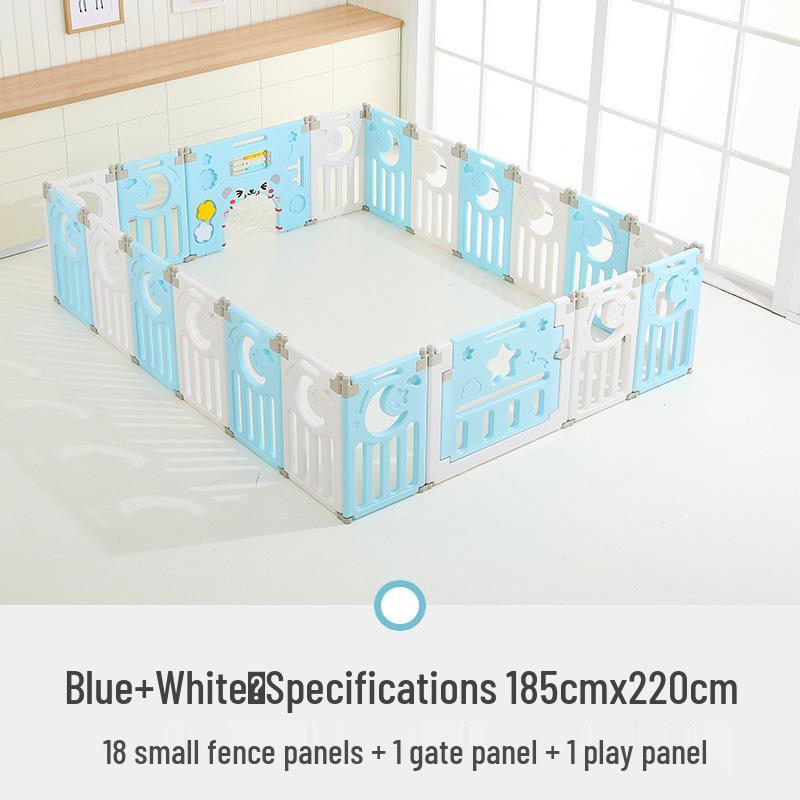 Folding Children's Playpen: Indoor Playground & Baby Crawling Mat with Safety Walker Guardrail