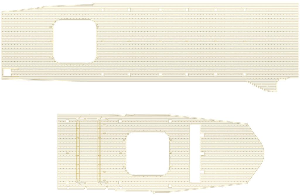 Hasegawa Japanese Navy Aircraft Carrier Junyo Wooden Deck Plastic Model Parts QG66 1/350