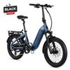 DERUIZ E-Bike Peridot 2.0 Fold 20x3.0 Zoll 48V 500Wh Akku, 8-Gang, Hydraulische Bremsen, Neues Stoßdämpfendes Sitzpolster, Bis 150 KM