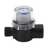 1/2in-14 Inline Filter Female Thread Black Water Pump Strainer Filter 50 Mesh Screen Plastic Water Strainer RV Water Systems