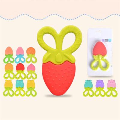 strawberry baby teether