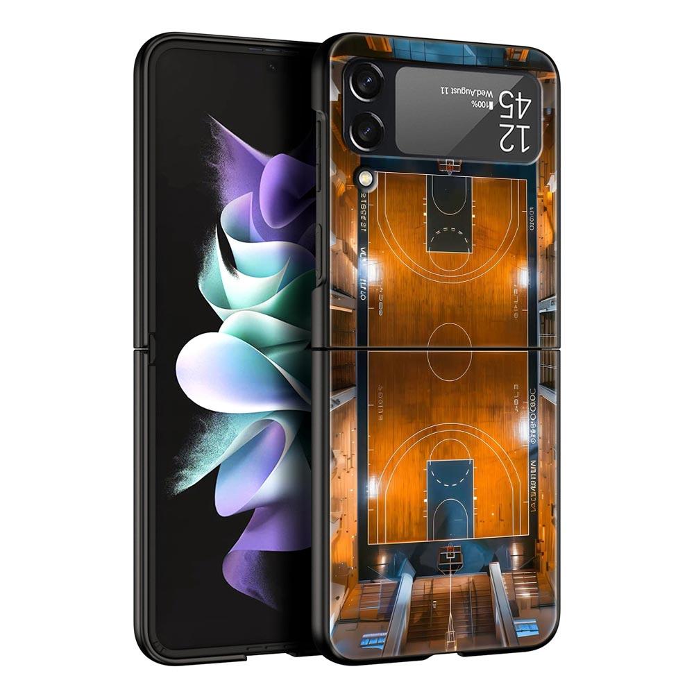 Football Basketball Tactical Board Hard PC Phone Case For Samsung Galaxy Z Flip 7 6 5 4 Black Cover For Galaxy Z Flip 3 Foldable