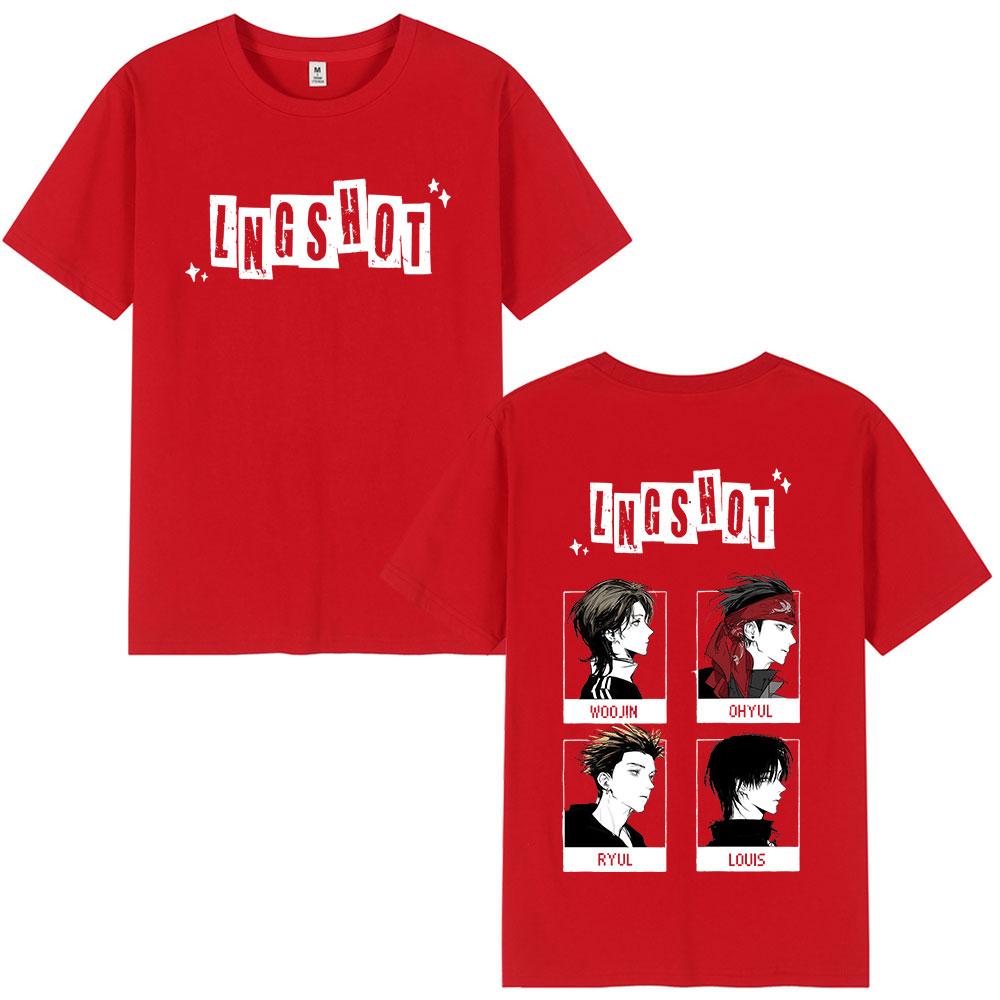 

Korean Kpop Lngshot T Shirt Unisex Women Clothing Fashion Hiphop Short Sleeve Tshirts Cotton Oversized Casual Tshirt Streetwear S