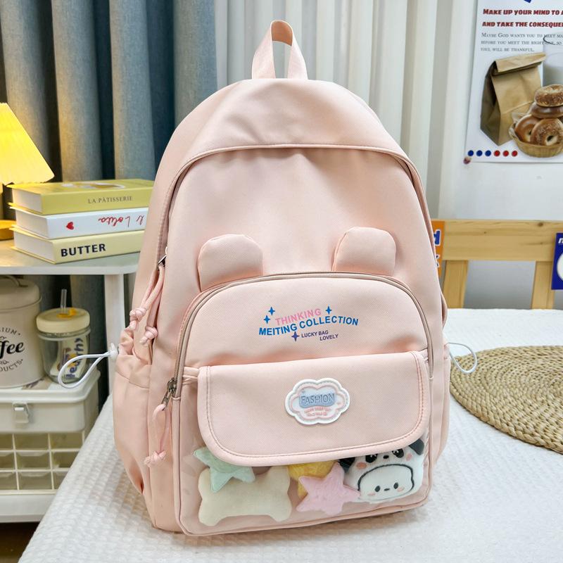 High-value college style, fresh and sweet, high-capacity backpack for primary and secondary school students