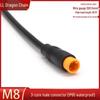Waterproof M8 Aviation Plug with Cable: 2-6 Pin Male & Female Connector