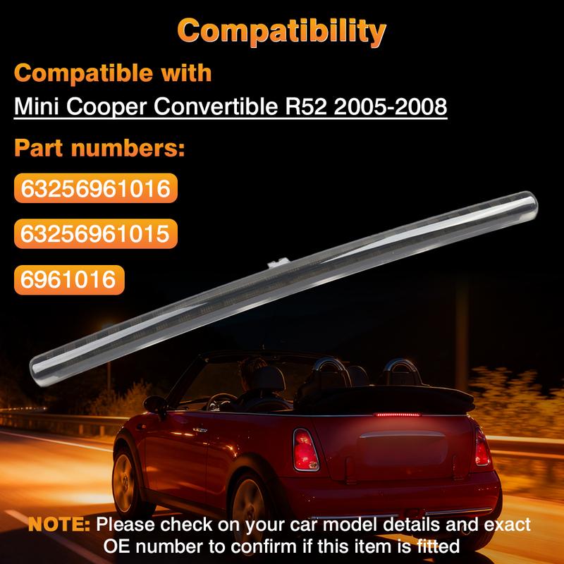 Car LED 3rd Brake Light Car Rear High Brake Light 63256961016 63256961015 For 2005 2006 2007 2008 Mini Cooper Convertible R52