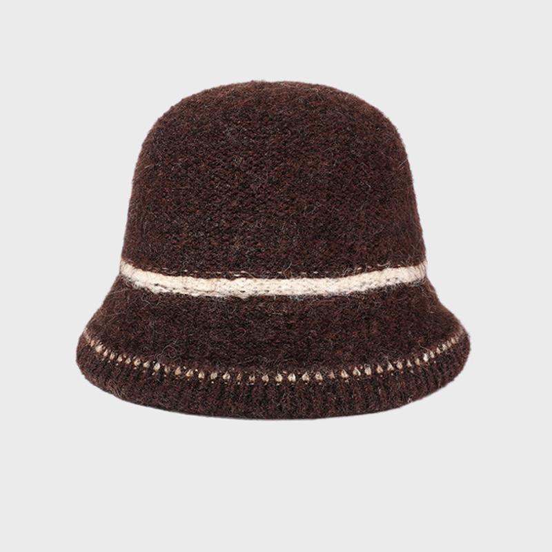 Autumn Winter Knitted Fisherman Hat Women's Bucket Hat